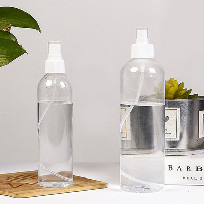 Durchsichtige runde PET-Sprühflasche verschiedene Kapazitäten für eine glatte Oberfläche