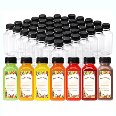 Moderne Quadrat-Runde Glas-Milch-Tee-Flaschen 120 ml 250 ml 500 ml Kapazität