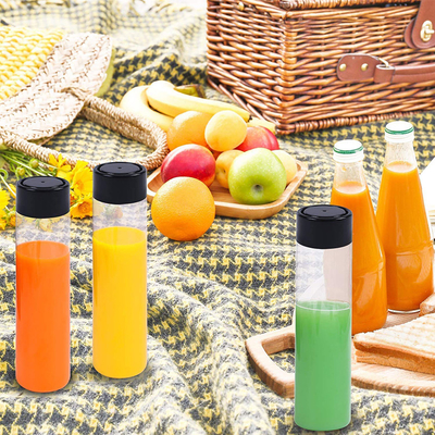 BPA-freie Milchtee-Flaschen mit Schraube am Deckel, Quadrat, runde Form und bequemer Griff