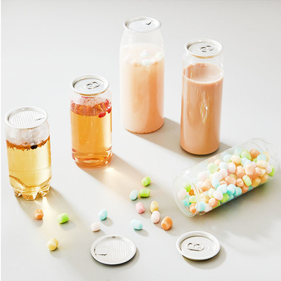 Plastik-Getränkekannen 330 ml 500 ml Soda-Getränkflasche für Kaffee Milch mit Deckel