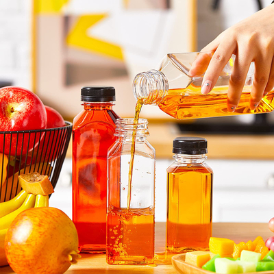 Leckdichte Kunststoffflaschen für Milchtee, rund und quadratisch 120 ml bis 500 ml Kapazität