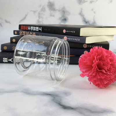 50Ml 100Ml 120Ml 150Ml 200Ml 4Oz Kosmetikglas Klares Haustier-Plastik-Cremeglas mit Plastikdeckel