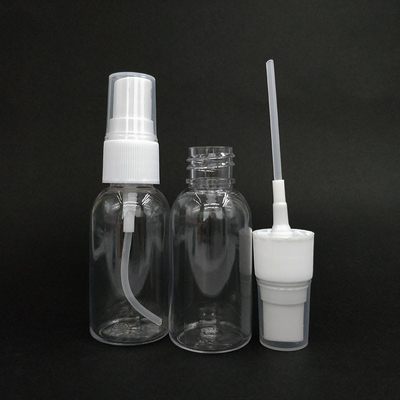 30 ml Unzen PET-Plastik-Leere Nachfüllbare klare Nebelsprühflasche mit schwarz-weißen Kappen