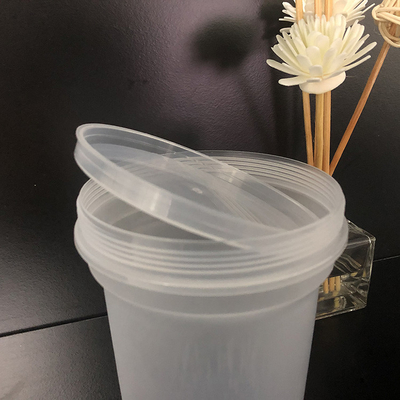 Quadratische 0,5 kg Bubble-Tee-Gläser mit Schraube auf Deckel und Griff