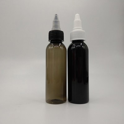 5000 Stück eigenes Logo Glatte Oberfläche Klar schwarze Tropffflasche mit Schraubkappe