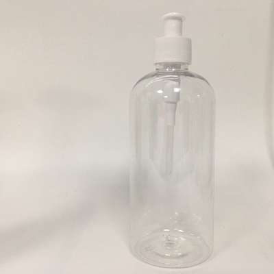 24 mm wiederverwendbare rosa, runde PET-Flasche mit Pumpe und Filzdruck für Kosmetika