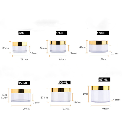 10 ml bis 150 ml klares, kreisförmiges Glas aus Kunststoff mit druckempfindlicher Dichtung