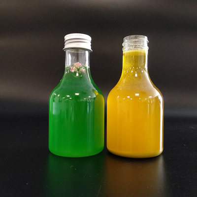 Quadratische / runde, undicht verpackte Plastik-Milch-Teeflaschen mit Schrauben an den Deckeln
