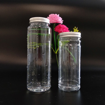 Mehrfachverwendbare 1000 ml durchsichtige, undichte Plastik-Boba-Teeflasche mit Schraube am Deckel