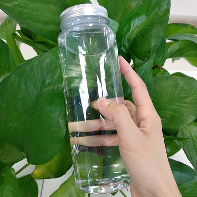 Mehrfachverwendbare 1000 ml durchsichtige, undichte Plastik-Boba-Teeflasche mit Schraube am Deckel