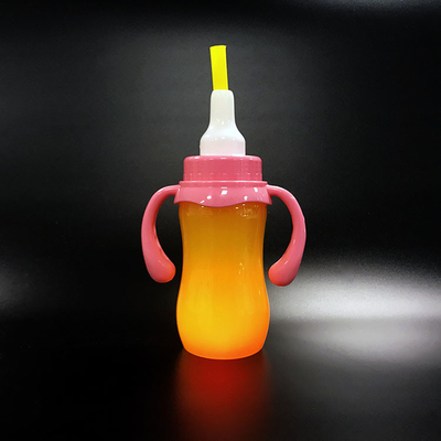 Farbenfrohe Plastikflasche für Milchtee mit undichtem und isoliertem Design