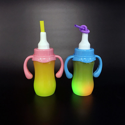 Farbenfrohe Plastikflasche für Milchtee mit undichtem und isoliertem Design