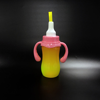 Farbenfrohe Plastikflasche für Milchtee mit undichtem und isoliertem Design