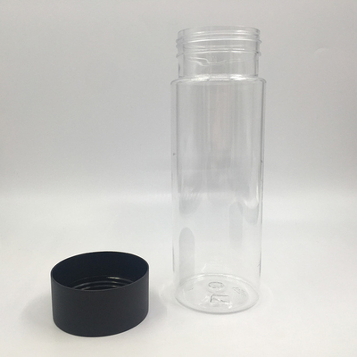 250 ml Quadratische, runde Plastik-Milch-Teeflaschen mit Schrauben an den Deckeln