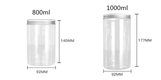 Durchsichtige Plastikgefäße zur Lagerung