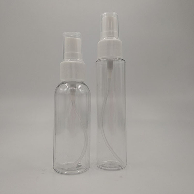 Durchsichtige PET-Sprayflasche mit glattem, klassisch rundem Design