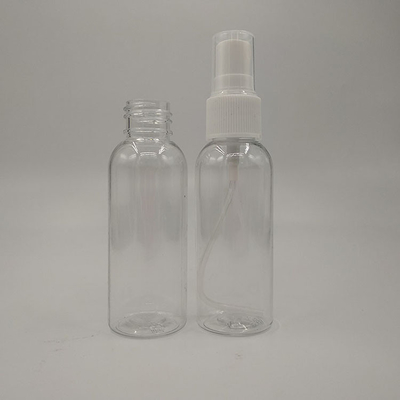 Durchsichtige PET-Sprayflasche mit glattem, klassisch rundem Design