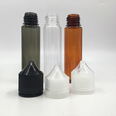 Kindersichere Durchsichtige E-Flüssigkeitsflasche / Flüssigkeitstropfffflaschen mit Druck