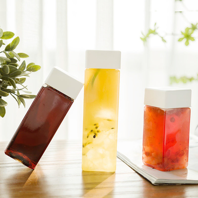 Kristallklare 500 ml BPA-freie, isolierte Kunststoffflasche mit Milchtee