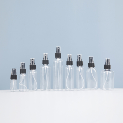 Umweltfreundliche Transparente PET-Plastik-Sprühflasche für täglich 10 ml 15 ml 30 ml 50 ml 60 m 70 ml 100 ml 200 ml 500 ml