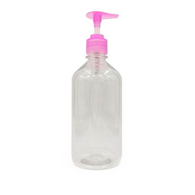 Runde Zylinderförmige PET-Lotionflasche mit Schrauben-Pumpenkappe und 24/410-Halsveredelung