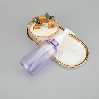 24 mm Kaliber Runde PET-Pumpenflasche mit Siebdruck/Hotstempel in Rosa