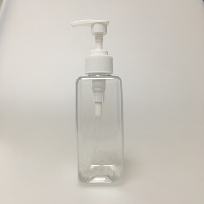 PET-Pumpenflasche mit rosa Kappe für recycelbare Hautpflege