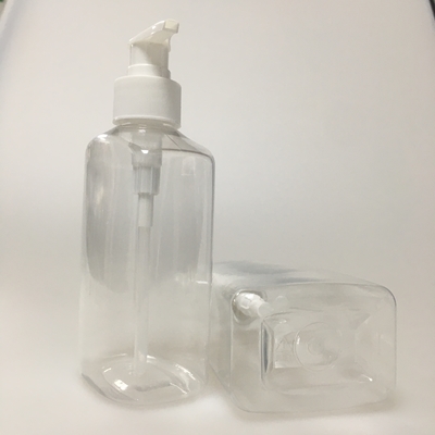 PET-Pumpenflasche mit rosa Kappe für recycelbare Hautpflege