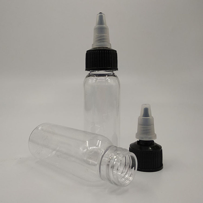 Durchsichtige Plastikflaschen mit Schraubhals