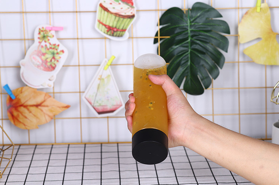 Doppelmauerte undichte Einweg-Plastik-Quadrat-Milch-Tee-Flasche