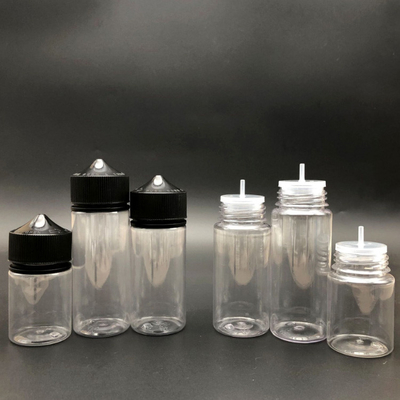 Anpassungsfähige klare PET-Flaschen mit 10 ml, 15 ml, 30 ml, 60 ml, 80 ml und 100 ml Flaschen