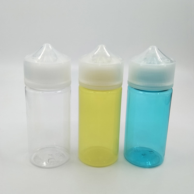 Persönlich angepasste, durchsichtige, rund geformte PET-Flaschen mit Kinderschutz-Schraubkappe mit einer Kapazität von 30 ml