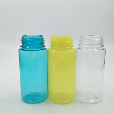 Persönlich angepasste, durchsichtige, rund geformte PET-Flaschen mit Kinderschutz-Schraubkappe mit einer Kapazität von 30 ml