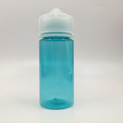 Persönlich angepasste, durchsichtige, rund geformte PET-Flaschen mit Kinderschutz-Schraubkappe mit einer Kapazität von 30 ml