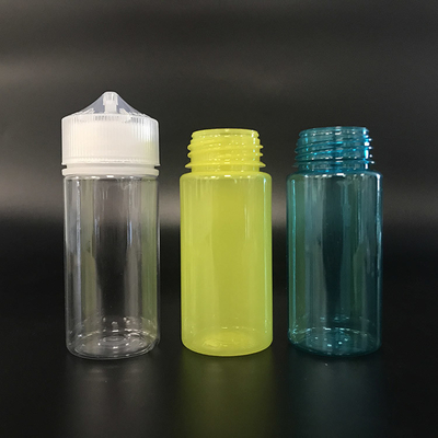 100 ml klare PET-Plastikflaschen mit Metallschraubkappen für E-Liquid