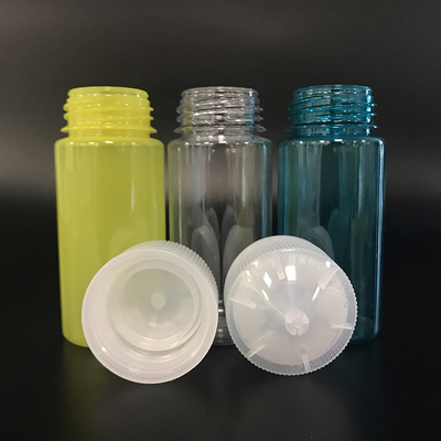 100 ml klare PET-Plastikflaschen mit Metallschraubkappen für E-Liquid