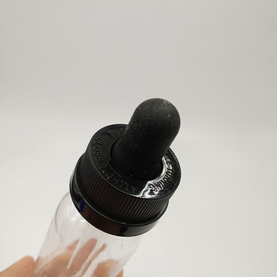 Klares, schwarzes Glas Flüssigkeit Tropffflasche mit 5ml 10ml 15ml 20ml 30ml 50ml 100ml Fassungsvermögen