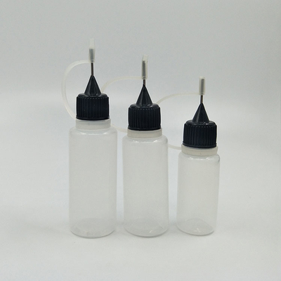 Benutzerdefiniertes Logo 15 ml Tropffflasche Kunststoff für präzise Flüssigkeitsverteilung in klarem und schwarzem