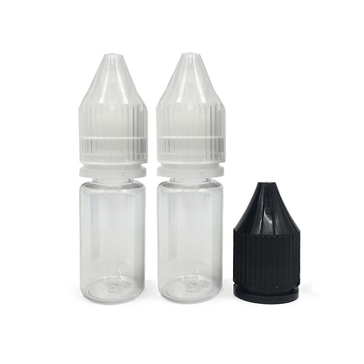 Persönlich angepasste Logo-gedruckte transparente PET-Plastikflaschen für E-Liquid