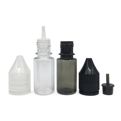 Persönlich angepasste Logo-gedruckte transparente PET-Plastikflaschen für E-Liquid