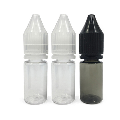 Persönlich angepasste Logo-gedruckte transparente PET-Plastikflaschen für E-Liquid