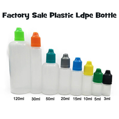 Transparente E-Flüssigkeitsflasche mit individuellem Logo und E-Flüssigkeitsverpackung