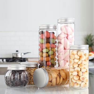 Fabrikpreis Plastik-Food-Gläser für Trockenfrüchte Plastik-Speichergläser mit Deckel Lebensmittelqualität Plastikgläser mit schneller Lieferung