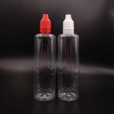 Rundartige kindersichere, transparente E-Flüssigkeitsflasche für E-Flüssigkeit