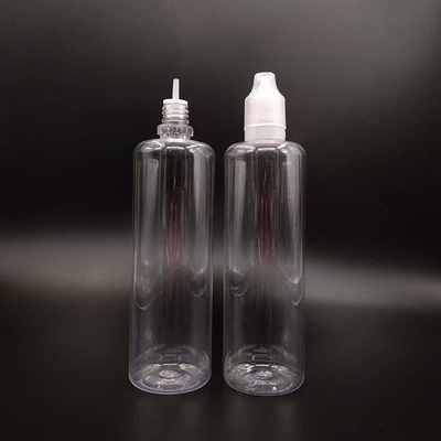 Rundartige kindersichere, transparente E-Flüssigkeitsflasche für E-Flüssigkeit
