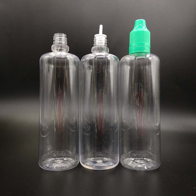 Rundartige kindersichere, transparente E-Flüssigkeitsflasche für E-Flüssigkeit
