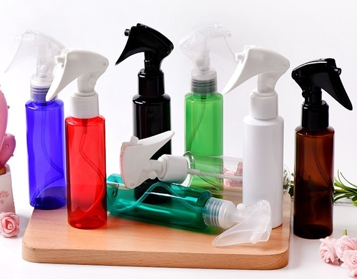 Anpassungsfähige rosafarbene klare Plastikflasche / Pump-Action PET-Flasche für die Verteilung von Kosmetika
