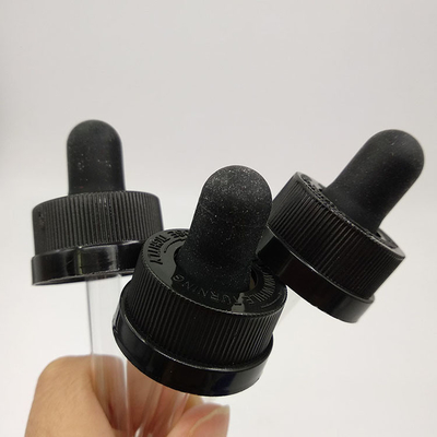 10 ml Kappen-Typ Tropffflaschen Transparent Schwarz Anpassen