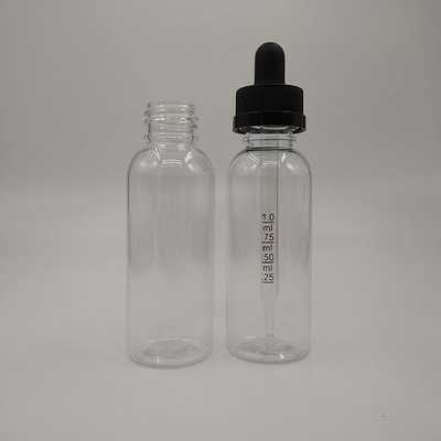 Durchsichtige schwarze Glas-Plastik-Tropffflaschen für Verpackungen