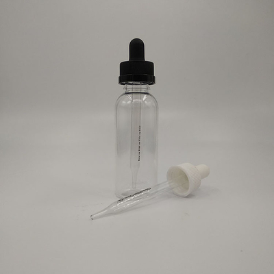 Durchsichtige schwarze Glas-Plastik-Tropffflaschen für Verpackungen